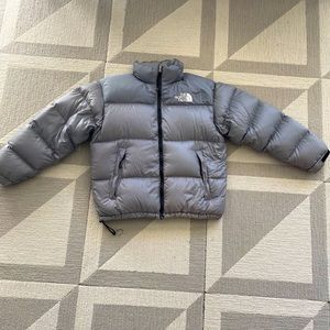 Men’s North Face Down Puffer Jacket - Lt Gray Sz L
